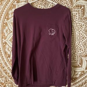 Dark purple long sleeved Ivory Ella top